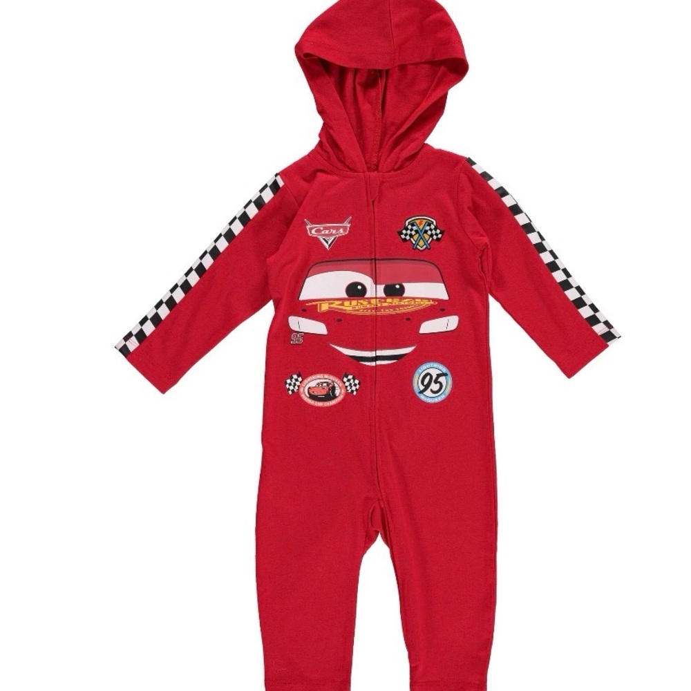 Disney Pixar Cars Lightning McQueen Baby Boys Zip Up Coverall